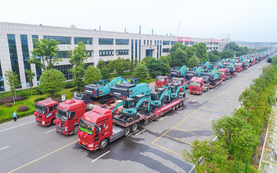里程碑！江南游戏智能出口欧洲第20000台暨大型挖掘机批量交付仪式成功举行