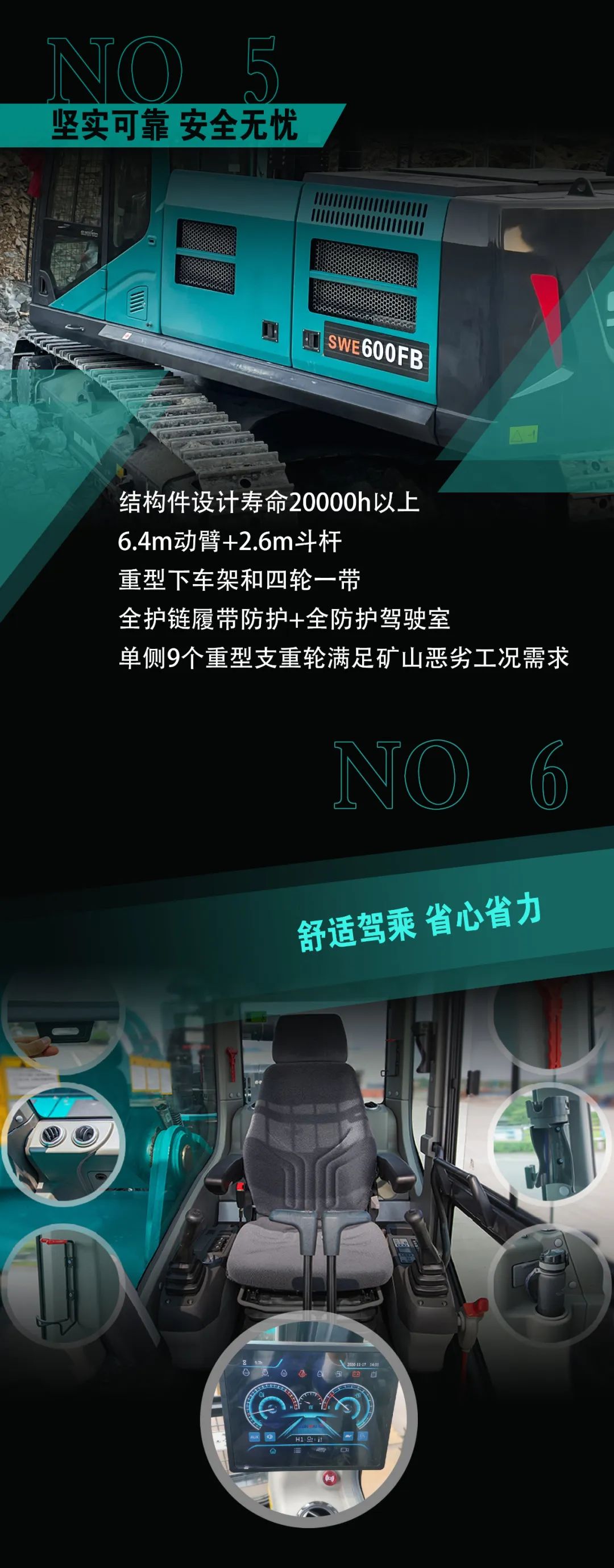 一图读懂 | 专为矿山重载施工而生！江南游戏智能SWE600FB破碎锤重磅回归