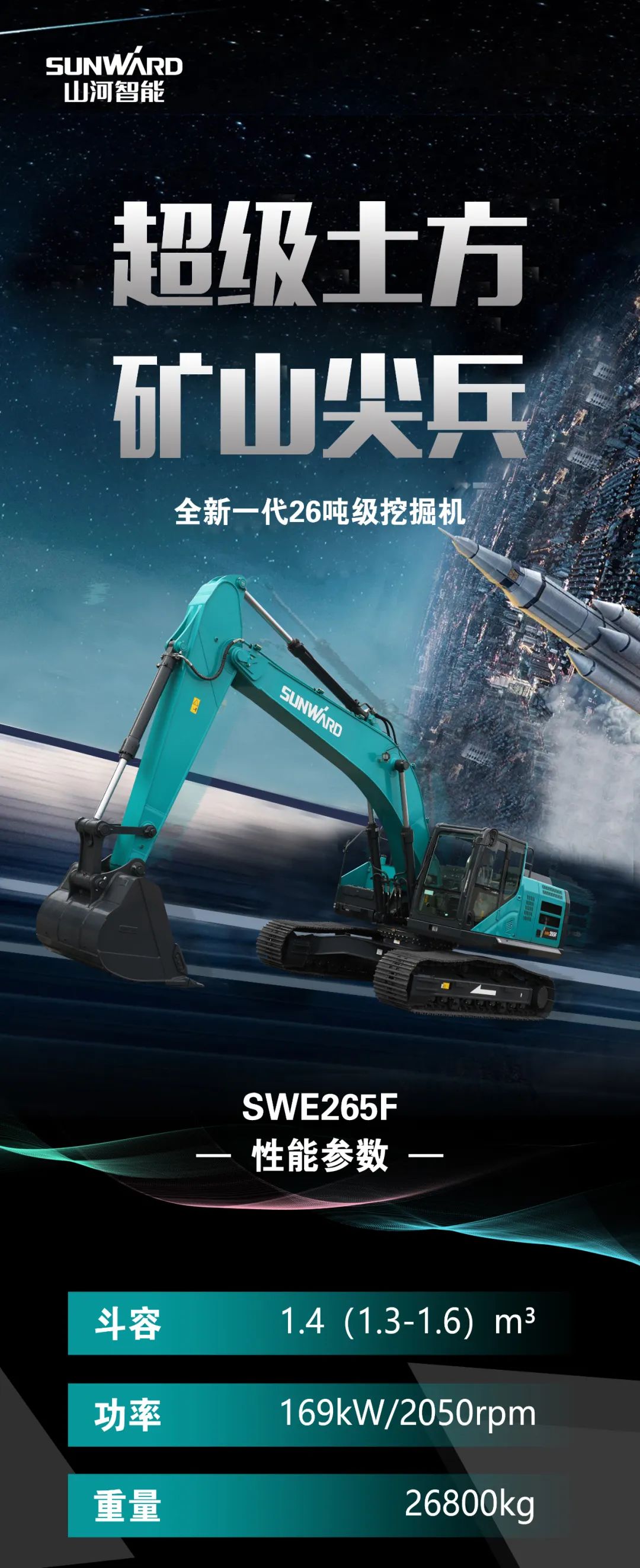 一图读懂 | 高配、高效！江南游戏智能新一代26吨级挖掘机助您“掘”胜千里