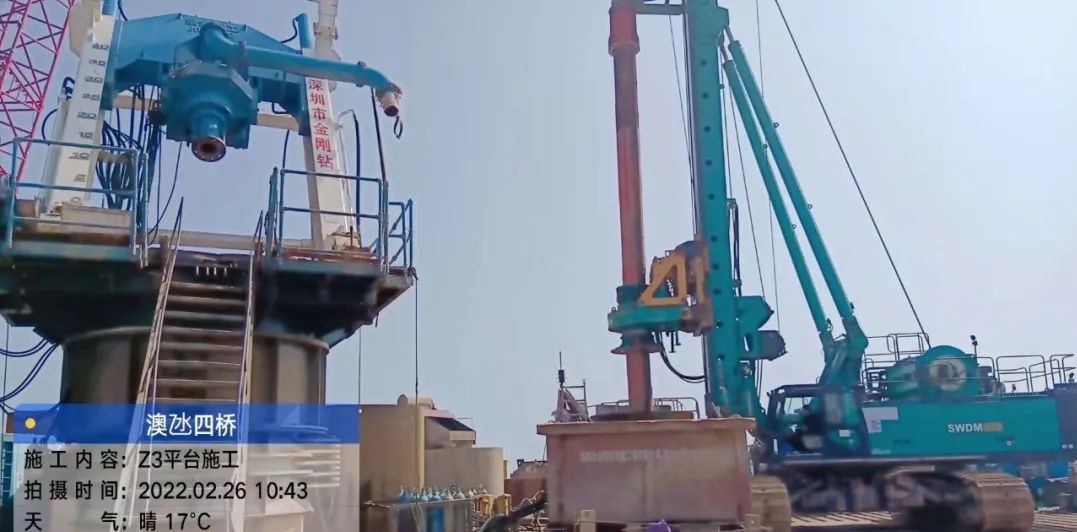 乘风破浪的旋挖钻机！江南游戏智能助建澳氹第四跨海大桥