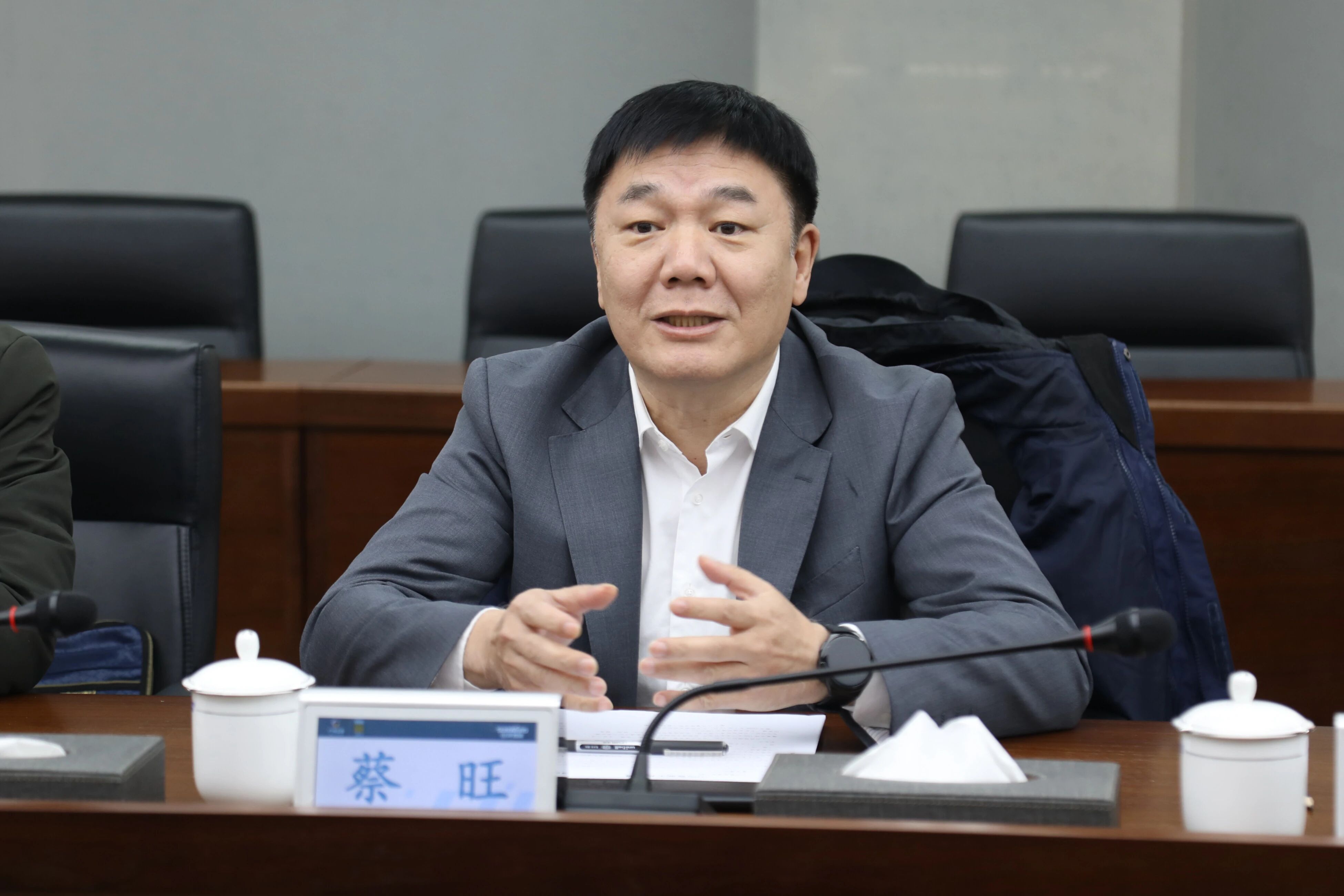 中国出口信用保险公司湖南分公司负责人蔡旺到访江南游戏智能
