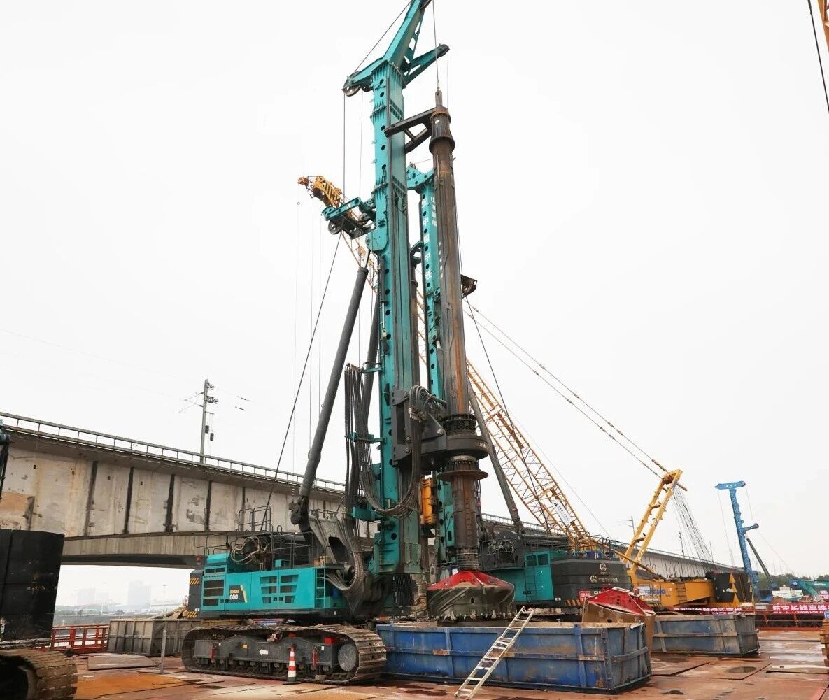 啃下“硬骨头”！江南游戏智能旋挖钻机助力长沙湘江铁路特大桥主墩桩基工程完美收官