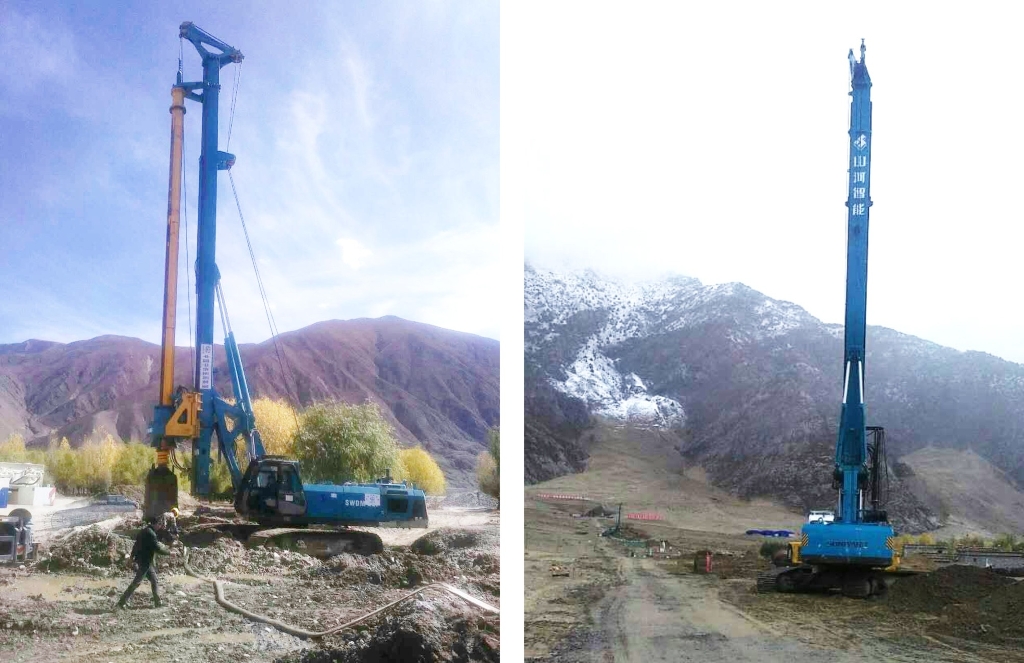 江南游戏智能二十台旋挖钻机高原施工放异彩