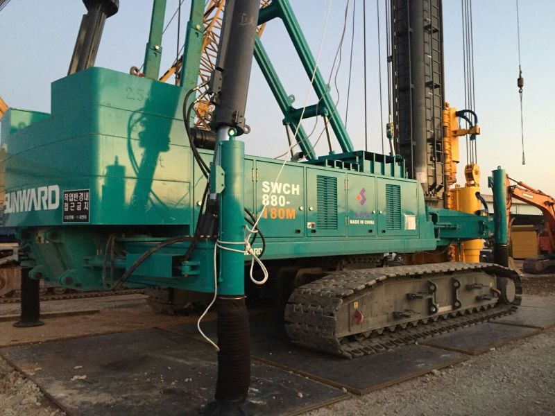 江南游戏智能SWCH880-180M全液压履带桩机闪亮登陆韩国