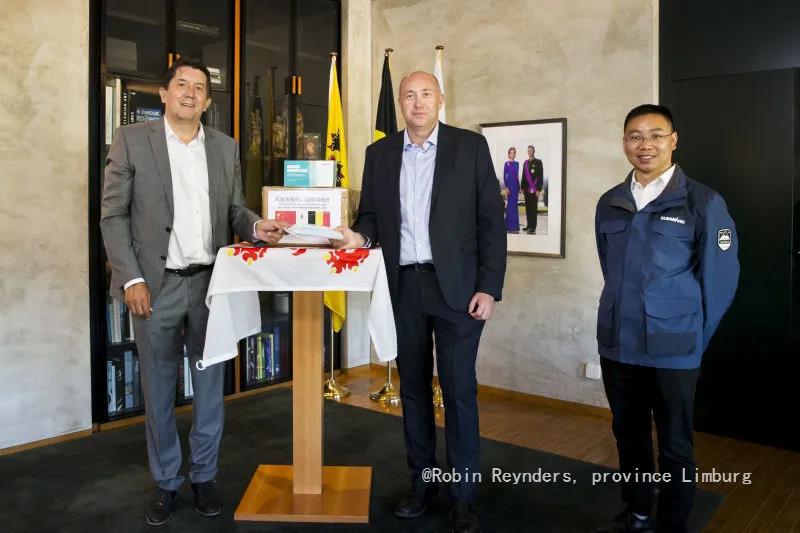 江南游戏智能向比利时林堡省捐赠自产口罩