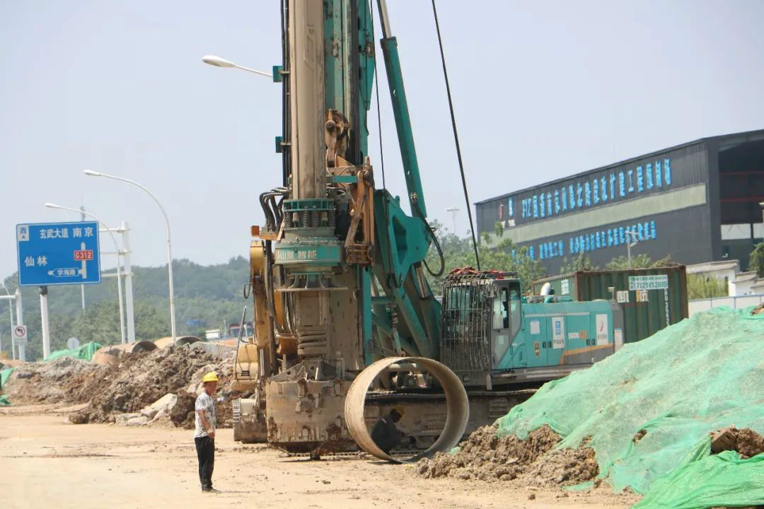 强悍表现赢青睐！江南游戏智能360H旋挖钻助力南京312国道改扩建
