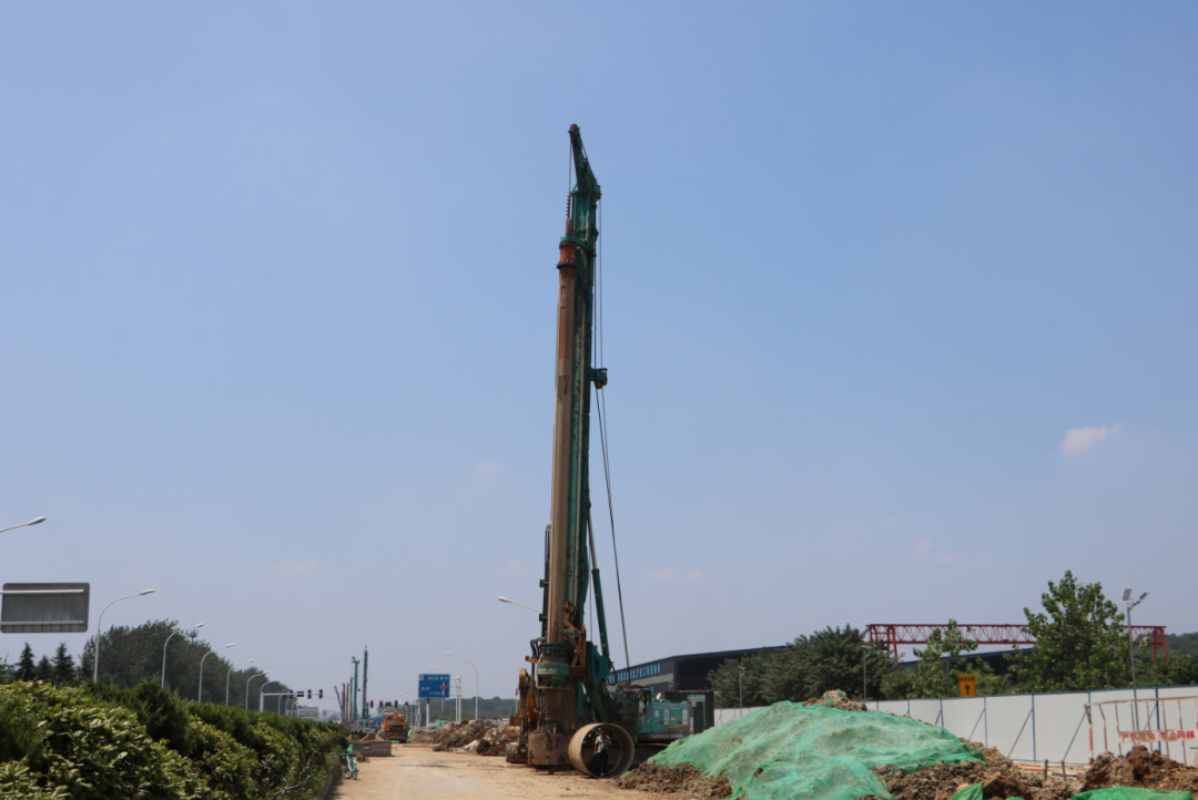 强悍表现赢青睐！江南游戏智能360H旋挖钻助力南京312国道改扩建