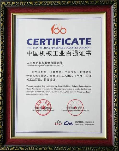 2019年中国机械工业百强发布，江南游戏智能排名52位