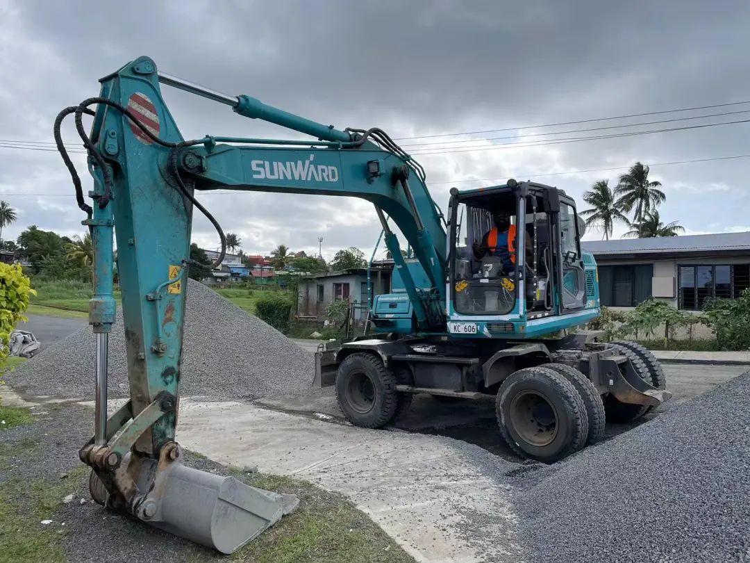 “江南游戏绿”迈向南太平洋岛,江南游戏智能轮挖助力斐济基础设施建设