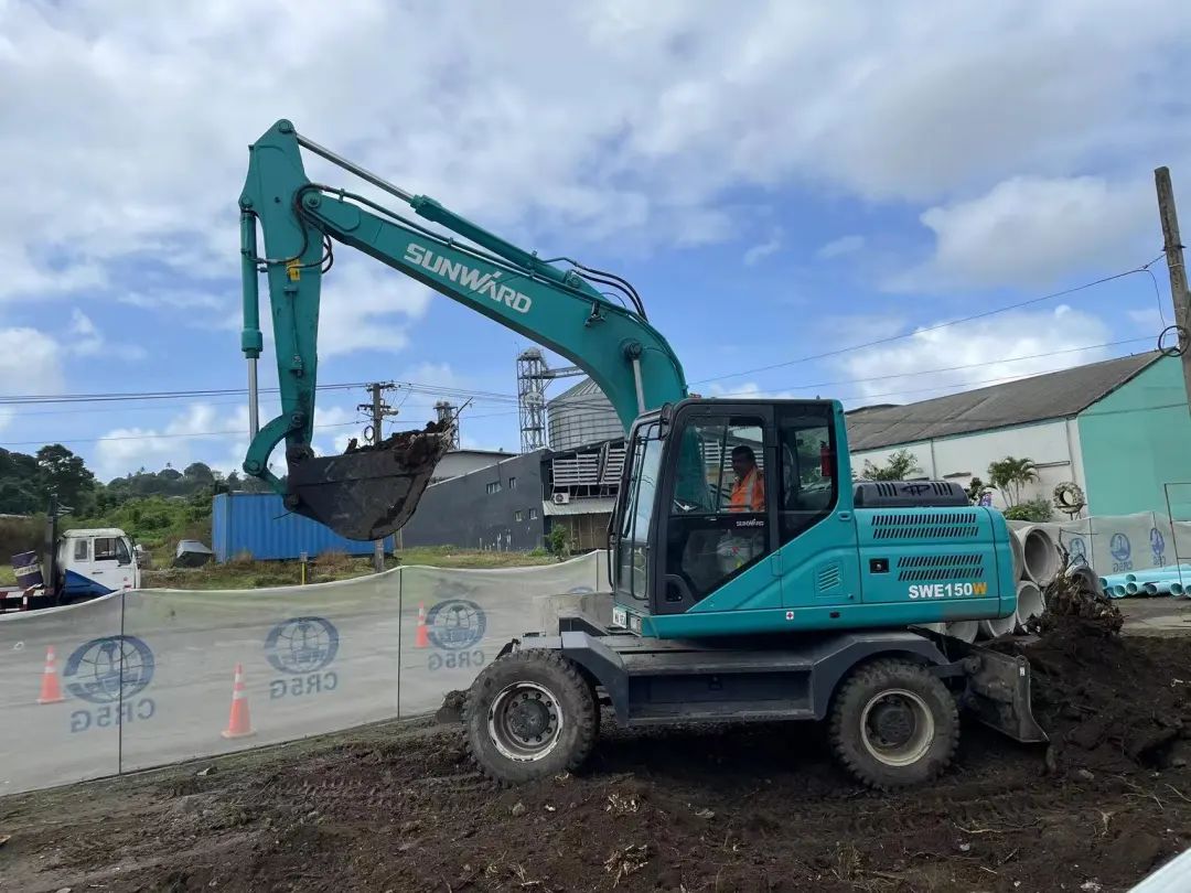 “江南游戏绿”迈向南太平洋岛,江南游戏智能轮挖助力斐济基础设施建设