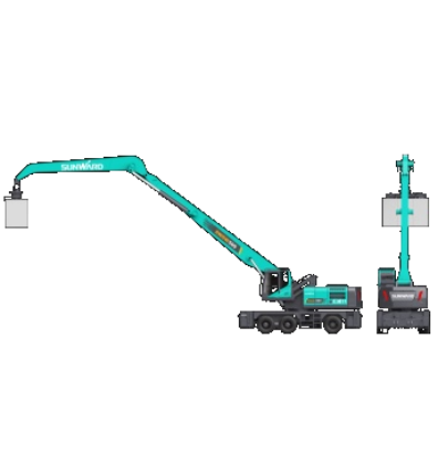 作业幅度达18米，江南游戏智能首台轮式抓料机成功下线
